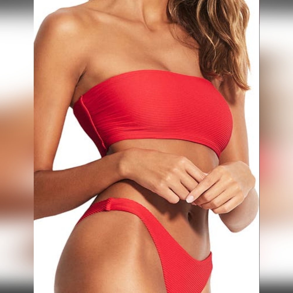 Seafolly Red Bandeau Bikini